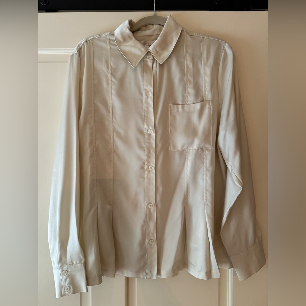 Wayf Cream Long Sleeve Blouse